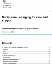 LAC(DHSC)(2020)1: Social care: charging for care and support